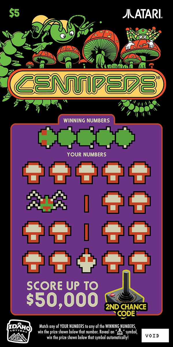 Centipede scratch ticket.